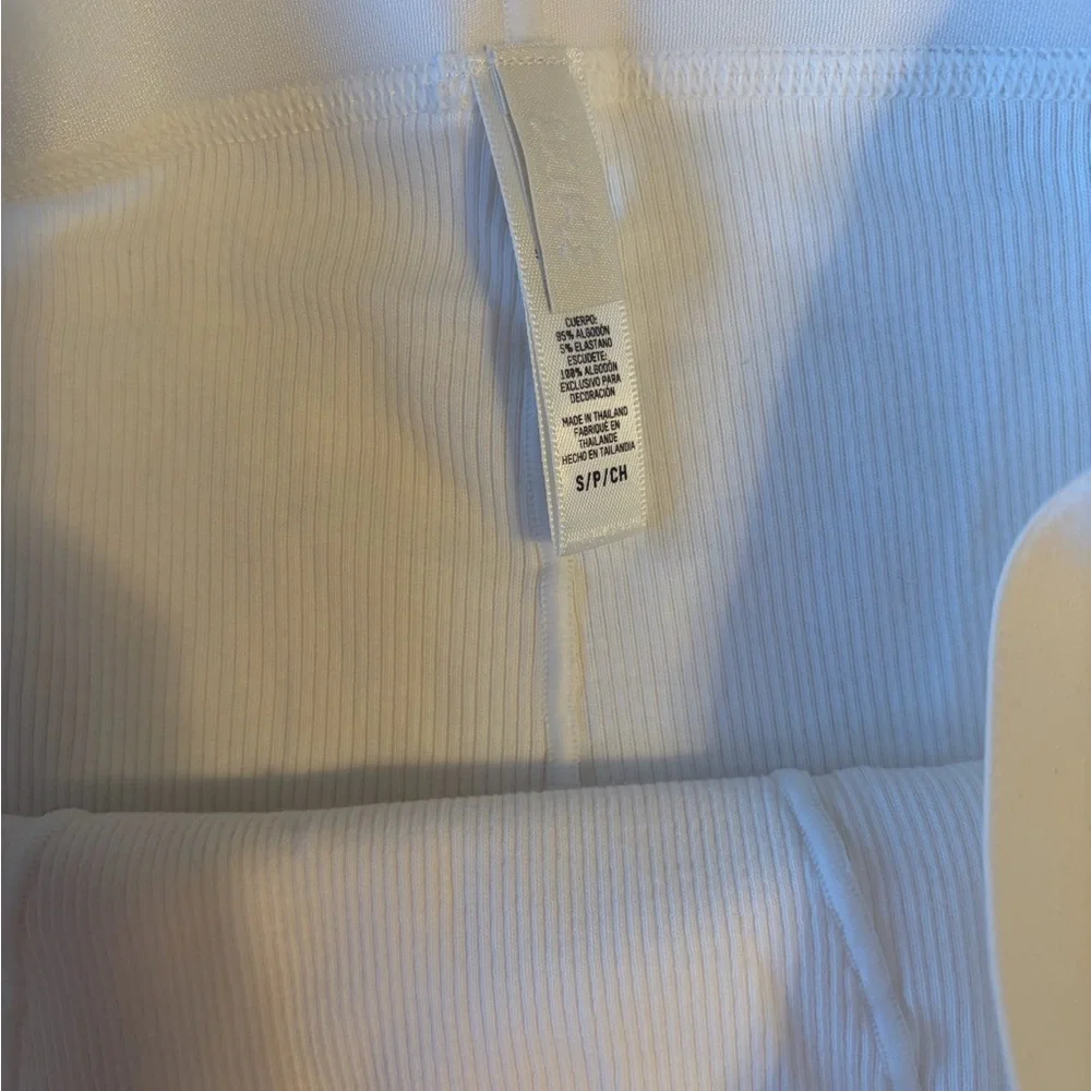 SKIMS Cream Cotton Ribbed Boxer - Picture 3 of 4